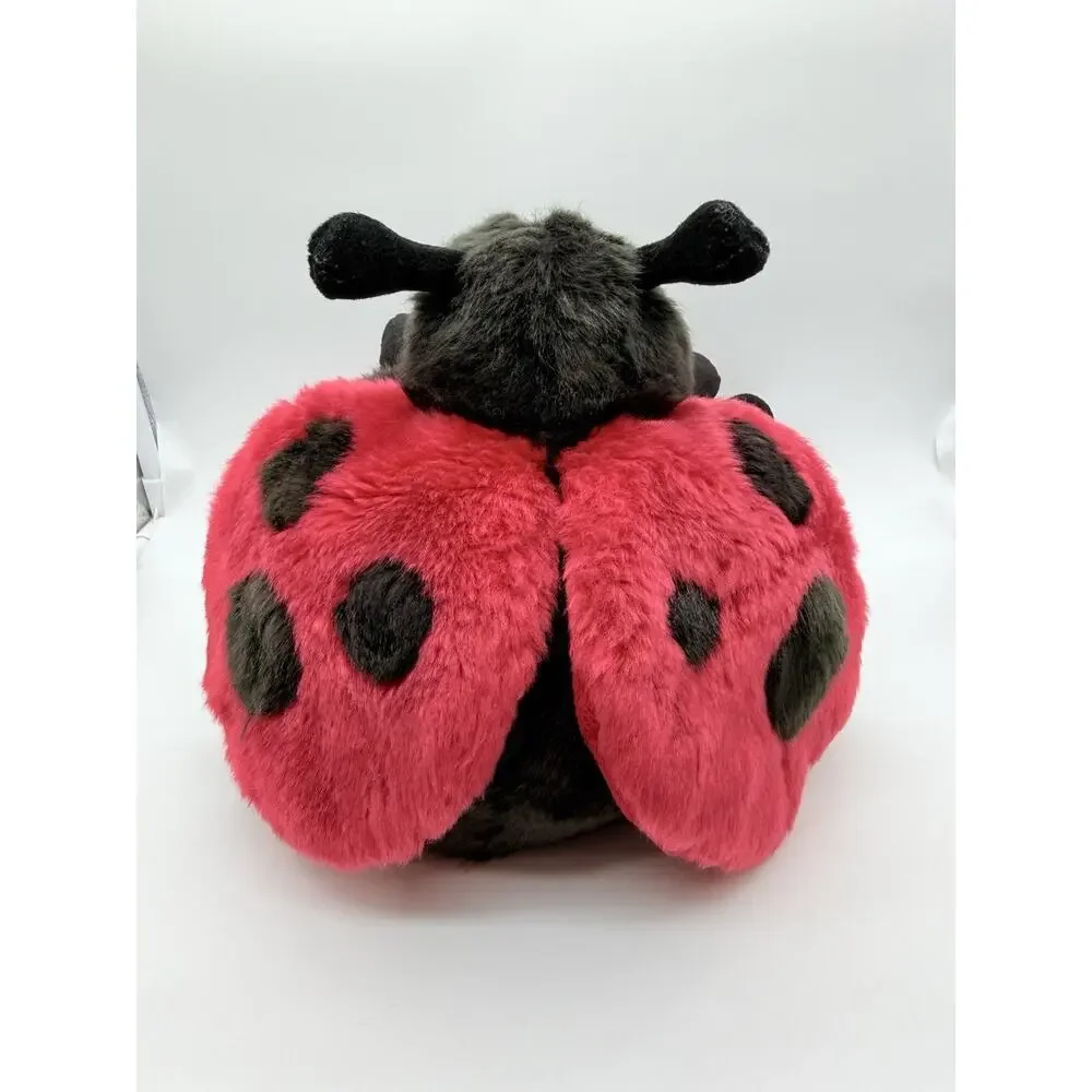 Unipak Plumpee Ladybug Plush Stuffed Animal Black Red Insect LARGE 10